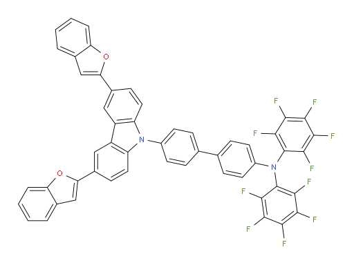 4'-(3,6-di(benzofuran-2-yl)-9H-carbazol-9-yl)-N,N-bis(perfluorophenyl)-[1,1'-biphenyl]-4-amine