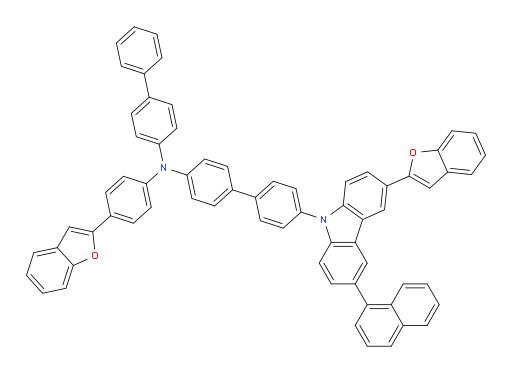 N-([1,1'-biphenyl]-4-yl)-4'-(3-(benzofuran-2-yl)-6-(naphthalen-1-yl)-9H-carbazol-9-yl)-N-(4-(benzofuran-2-yl)phenyl)-[1,1'-biphenyl]-4-amine