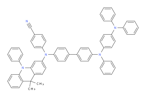 4-((9,9-dimethyl-10-phenyl-9,10-dihydroacridin-3-yl)(4'-((4-(diphenylamino)phenyl)(phenyl)amino)-[1,1'-biphenyl]-4-yl)amino)benzonitrile