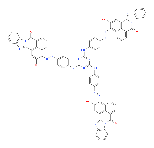 3,3',3''-[1,3,5-triazin-2,4,6-triyltris(imino-4,1-phenyleneazo)]tris[2-hydroxy-7H-Benzimidazo[2,1-a]benzo[de]isoquinolin-7-one