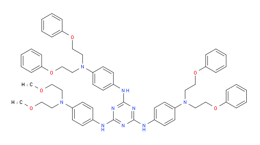 N2-(4-(bis(2-methoxyethyl)amino)phenyl)-N4,N6-bis(4-(bis(2-phenoxyethyl)amino)phenyl)-1,3,5-triazine-2,4,6-triamine