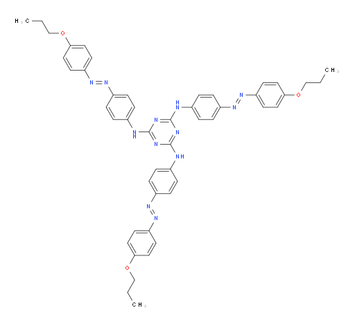 N2,N4,N6-tris(4-((E)-(4-propoxyphenyl)diazenyl)phenyl)-1,3,5-triazine-2,4,6-triamine