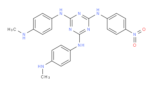N2,N4-bis(4-(methylamino)phenyl)-N6-(4-nitrophenyl)-1,3,5-triazine-2,4,6-triamine