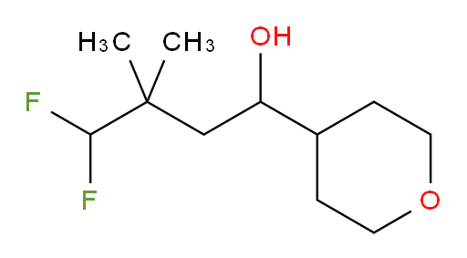 4,4-difluoro-3,3-dimethyl-1-(tetrahydro-2H-pyran-4-yl)butan-1-ol
