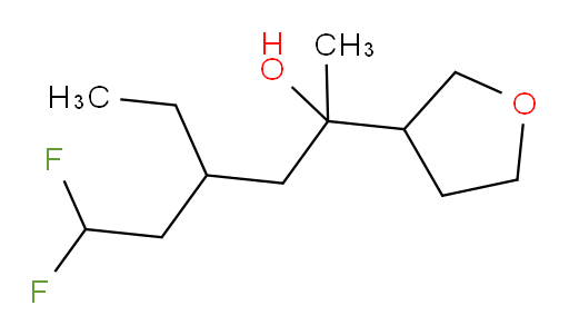 4-ethyl-6,6-difluoro-2-(tetrahydrofuran-3-yl)hexan-2-ol