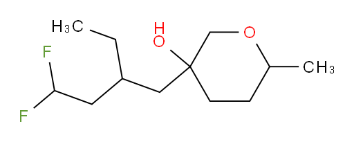 3-(2-ethyl-4,4-difluorobutyl)-6-methyltetrahydro-2H-pyran-3-ol