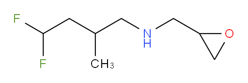 4,4-difluoro-2-methyl-N-(oxiran-2-ylmethyl)butan-1-amine
