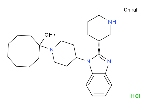 1H-Benzimidazole, 1-[1-(1-methylcyclooctyl)-4-piperidinyl]-2-(3R)-3-piperidinyl-, hydrochloride (1:3) (ACI)