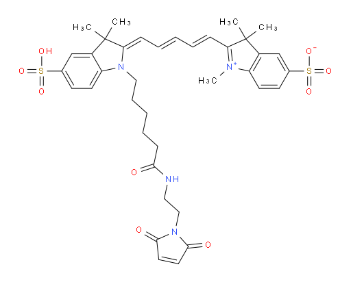 3H-Indolium, 2-[5-[1-[6-[[2-(2,5-dihydro-2,5-dioxo-1H-pyrrol-1-yl)ethyl]amino]-6-oxohexyl]-1,3-dihydro-3,3-dimethyl-5-sulfo-2H-indol-2-ylidene]-1,3-pentadien-1-yl]-1,3,3-trimethyl-5-sulfo-, inner salt (ACI)