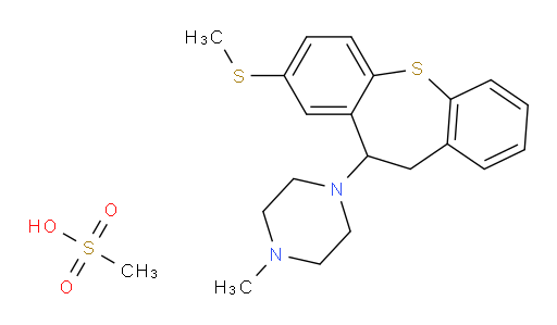 Piperazine, 1-[10,11-dihydro-8-(methylthio)dibenzo[b,f]thiepin-10-yl]-4-methyl-, methanesulfonate (1:1) (ACI)