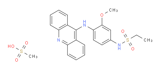 Ethanesulfonamide, N-[4-(9-acridinylamino)-3-methoxyphenyl]-, methanesulfonate (1:1) (ACI)