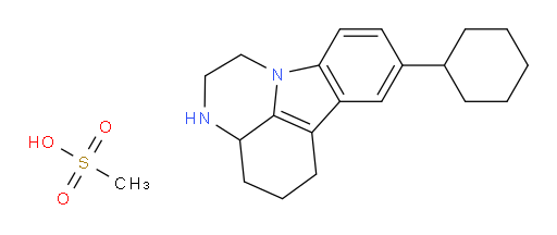 1H-Pyrazino[3,2,1-jk]carbazole, 8-cyclohexyl-2,3,3a,4,5,6-hexahydro-, methanesulfonate (1:1) (ACI)