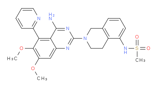 N-[2-[4-Amino-6,7-dimethoxy-5-(2-pyridinyl)-2-quinazolinyl]-1,2,3,4-tetrahydro-5-isoquinolinyl]methanesulfonamide (ACI)