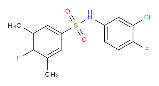 N-(3-Chloro-4-fluorophenyl)-4-fluoro-3,5-dimethylbenzenesulfonamide (ACI)