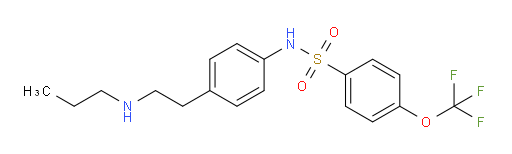 N-[4-[2-(Propylamino)ethyl]phenyl]-4-(trifluoromethoxy)benzenesulfonamide (ACI)