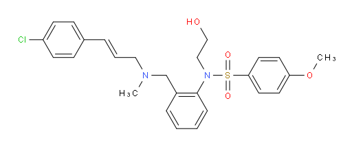 N-[2-[[[3-(4-Chlorophenyl)-2-propen-1-yl]methylamino]methyl]phenyl]-N-(2-hydroxyethyl)-4-methoxybenzenesulfonamide (ACI)