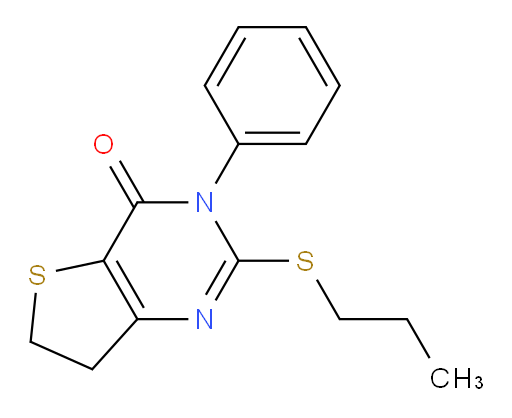 6,7-Dihydro-3-phenyl-2-(propylthio)thieno[3,2-d]pyrimidin-4(3H)-one (ACI)