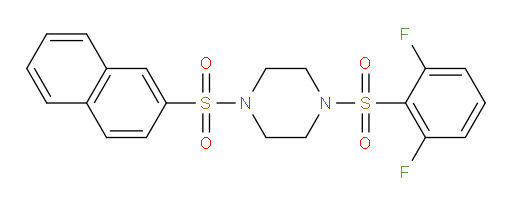 1-[(2,6-Difluorophenyl)sulfonyl]-4-(2-naphthalenylsulfonyl)piperazine (ACI)