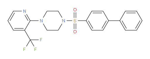 1-([1,1′-Biphenyl]-4-ylsulfonyl)-4-[3-(trifluoromethyl)-2-pyridinyl]piperazine (ACI)