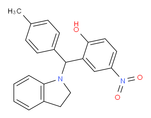 2-[(2,3-Dihydro-1H-indol-1-yl)(4-methylphenyl)methyl]-4-nitrophenol (ACI)