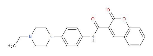 N-[4-(4-Ethyl-1-piperazinyl)phenyl]-2-oxo-2H-1-benzopyran-3-carboxamide (ACI)