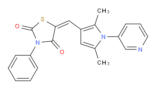 5-[[2,5-Dimethyl-1-(3-pyridinyl)-1H-pyrrol-3-yl]methylene]-3-phenyl-2,4-thiazolidinedione (ACI)