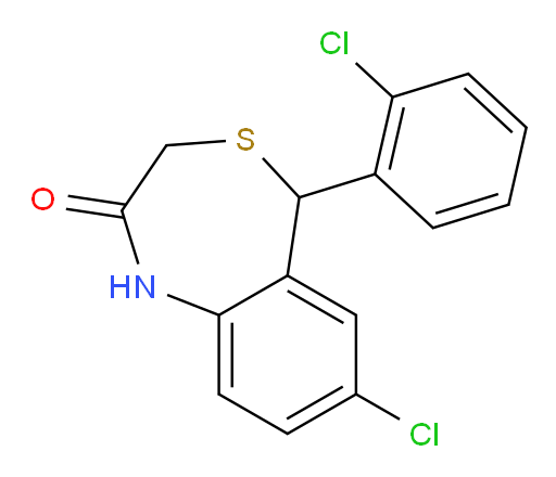 7-Chloro-5-(2-chlorophenyl)-1,5-dihydro-4,1-benzothiazepin-2(3H)-one (ACI)