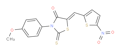 3-(4-Methoxyphenyl)-5-[(5-nitro-2-thienyl)methylene]-2-thioxo-4-thiazolidinone (ACI)