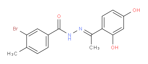 3-Bromo-4-methylbenzoic acid 2-[1-(2,4-dihydroxyphenyl)ethylidene]hydrazide (ACI)