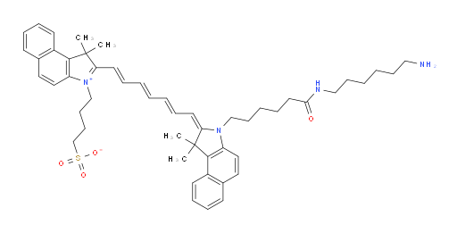 1H-Benz[e]indolium, 2-[7-[3-[6-[(6-aminohexyl)amino]-6-oxohexyl]-1,3-dihydro-1,1-dimethyl-2H-benz[e]indol-2-ylidene]-1,3,5-heptatrien-1-yl]-1,1-dimethyl-3-(4-sulfobutyl)-, inner salt (ACI)