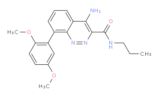 4-Amino-8-(2,5-dimethoxyphenyl)-N-propyl-3-cinnolinecarboxamide (ACI)