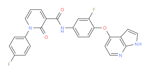 1-(4-Fluorophenyl)-N-[3-fluoro-4-(1H-pyrrolo[2,3-b]pyridin-4-yloxy)phenyl]-1,2-dihydro-2-oxo-3-pyridinecarboxamide (ACI)