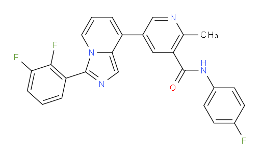 5-[3-(2,3-Difluorophenyl)imidazo[1,5-a]pyridin-8-yl]-N-(4-fluorophenyl)-2-methyl-3-pyridinecarboxamide (ACI)