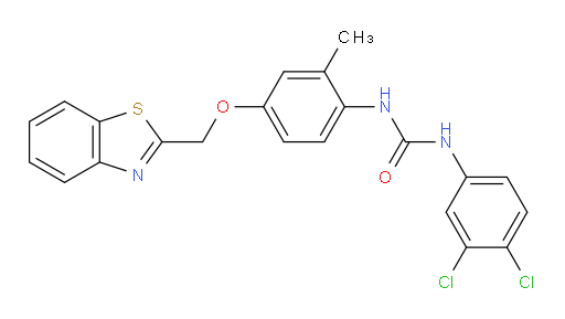 N-[4-(2-Benzothiazolylmethoxy)-2-methylphenyl]-N′-(3,4-dichlorophenyl)urea (ACI)