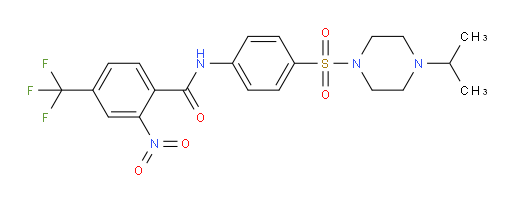 N-[4-[[4-(1-Methylethyl)-1-piperazinyl]sulfonyl]phenyl]-2-nitro-4-(trifluoromethyl)benzamide (ACI)