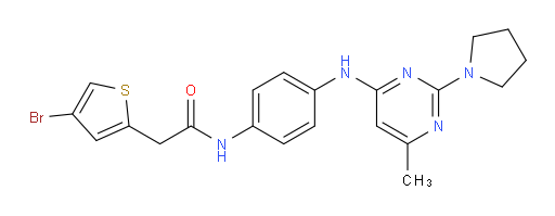 4-Bromo-N-[4-[[6-methyl-2-(1-pyrrolidinyl)-4-pyrimidinyl]amino]phenyl]-2-thiopheneacetamide (ACI)