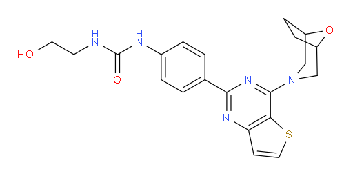 N-(2-Hydroxyethyl)-N′-[4-[4-(8-oxa-3-azabicyclo[3.2.1]oct-3-yl)thieno[3,2-d]pyrimidin-2-yl]phenyl]urea (ACI)