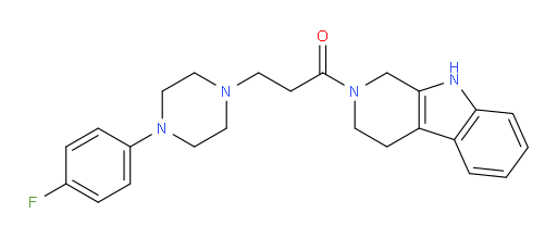 1-Propanone, 3-[4-(4-fluorophenyl)-1-piperazinyl]-1-(1,3,4,9-tetrahydro-2H-pyrido[3,4-b]indol-2-yl)- (ACI)