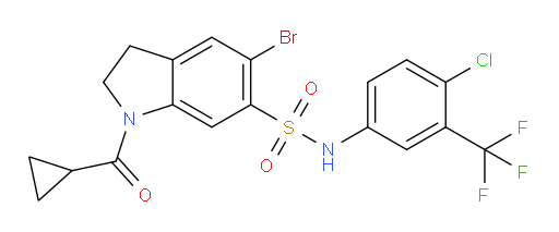 5-Bromo-N-[4-chloro-3-(trifluoromethyl)phenyl]-1-(cyclopropylcarbonyl)-2,3-dihydro-1H-indole-6-sulfonamide (ACI)