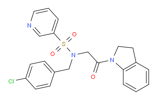 N-[(4-Chlorophenyl)methyl]-N-[2-(2,3-dihydro-1H-indol-1-yl)-2-oxoethyl]-3-pyridinesulfonamide (ACI)