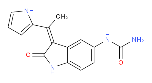 N-[2,3-Dihydro-2-oxo-3-[1-(1H-pyrrol-2-yl)ethylidene]-1H-indol-5-yl]urea (ACI)