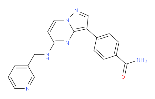 4-[5-[(3-Pyridinylmethyl)amino]pyrazolo[1,5-a]pyrimidin-3-yl]benzamide (ACI)