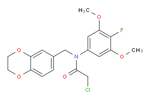 Acetamide, 2-chloro-N-[(2,3-dihydro-1,4-benzodioxin-6-yl)methyl]-N-(4-fluoro-3,5-dimethoxyphenyl)- (ACI)