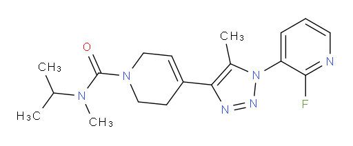 4-[1-(2-Fluoro-3-pyridinyl)-5-methyl-1H-1,2,3-triazol-4-yl]-3,6-dihydro-N-methyl-N-(1-methylethyl)-1(2H)-pyridinecarboxamide (ACI)