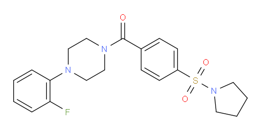 [4-(2-Fluorophenyl)-1-piperazinyl][4-(1-pyrrolidinylsulfonyl)phenyl]methanone (ACI)