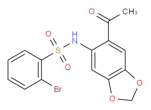 N-(6-Acetyl-1,3-benzodioxol-5-yl)-2-bromobenzenesulfonamide (ACI)