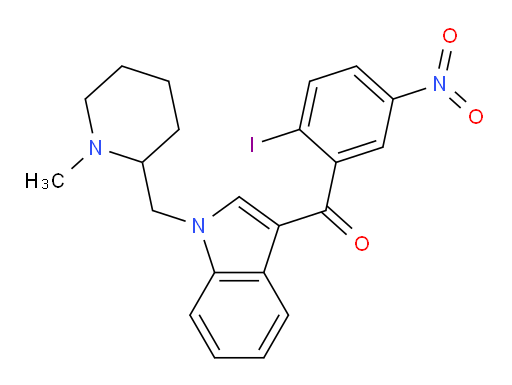 (2-Iodo-5-nitrophenyl)[1-[(1-methyl-2-piperidinyl)methyl]-1H-indol-3-yl]methanone (ACI)
