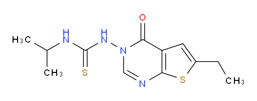 N-(6-Ethyl-4-oxothieno[2,3-d]pyrimidin-3(4H)-yl)-N′-(1-methylethyl)thiourea (ACI)