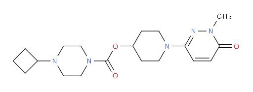 1-(1,6-Dihydro-1-methyl-6-oxo-3-pyridazinyl)-4-piperidinyl 4-cyclobutyl-1-piperazinecarboxylate (ACI)