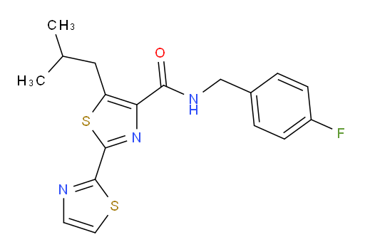 N-[(4-Fluorophenyl)methyl]-5-(2-methylpropyl)[2,2′-bithiazole]-4-carboxamide (ACI)
